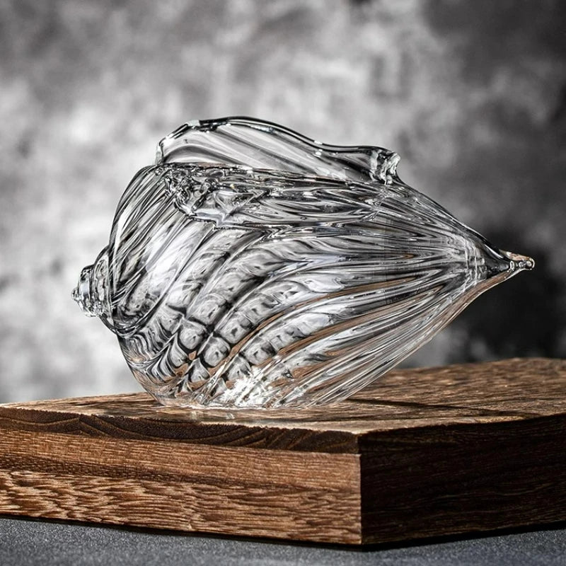 2-teiliges Set aus Glas mit Muschelschale