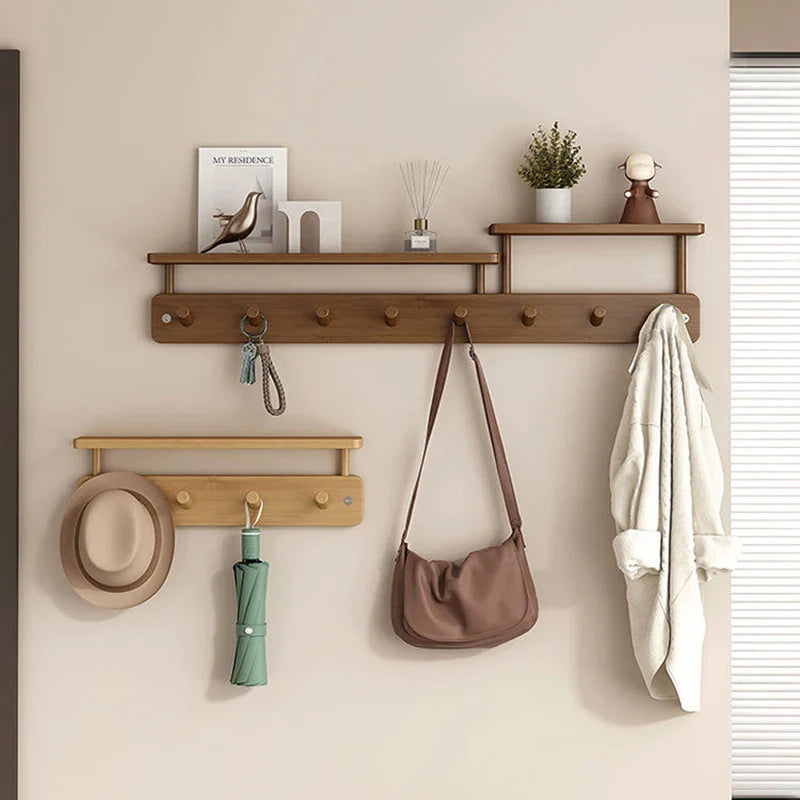 Modern wall coat rack with practical storage space