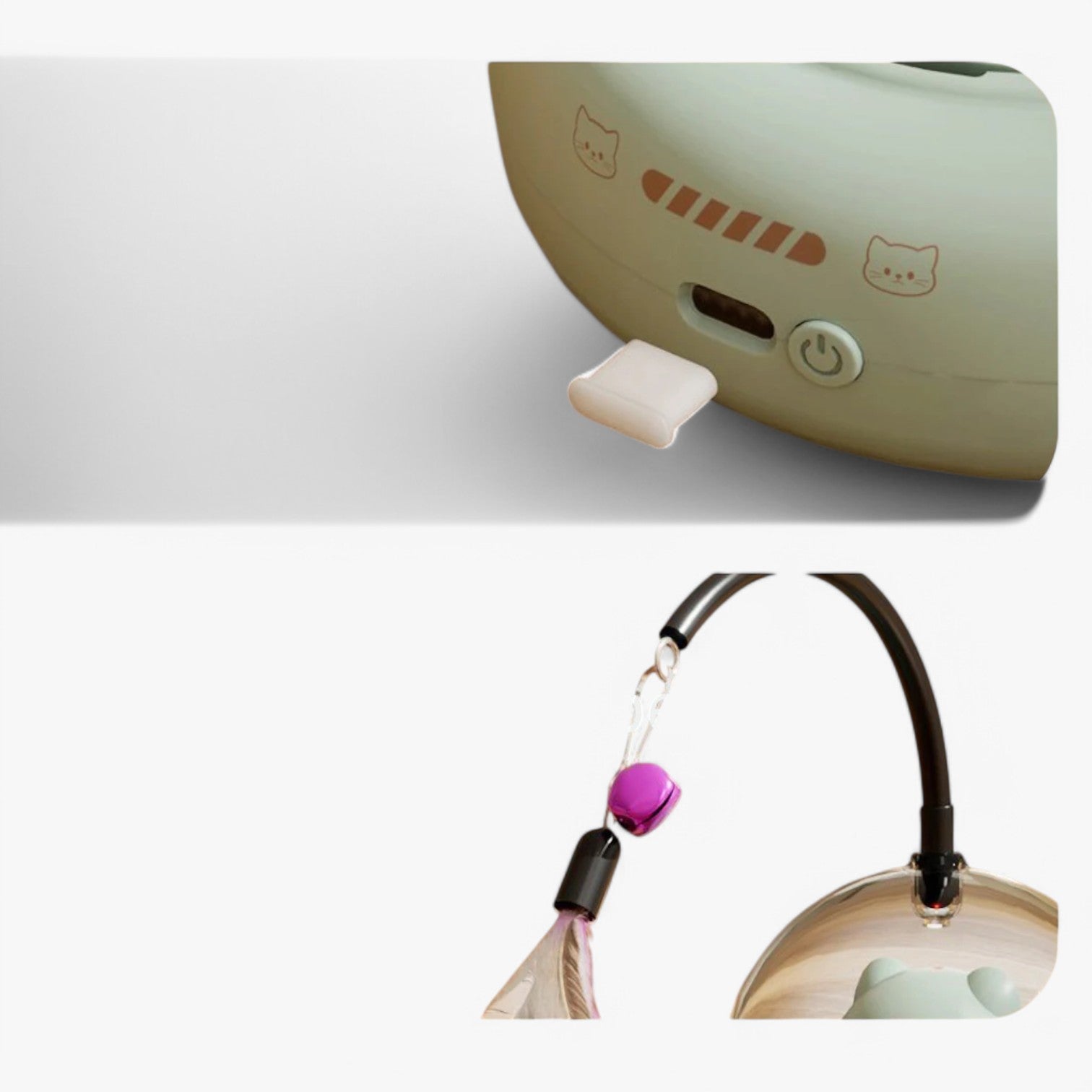 Katzenspielzeug mit Laser und Regenbogenlicht – USB Aufladung