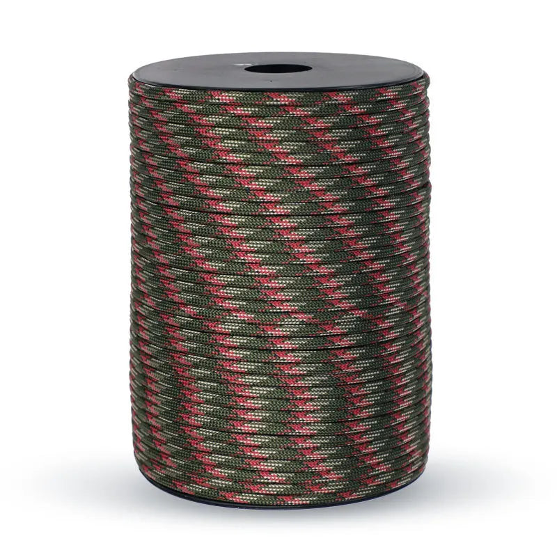 100m Überlebens-Paracord – 9-strängiges Militär 550 Seil für Outdoor & Basteln