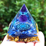 Orgonit-Pyramide mit Amethystpendel – Energie, Schutz und Dekoration