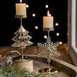 Weihnachtliche Kerzenhalter - Stern- und Weihnachtsbaum-Design für festliche Deko