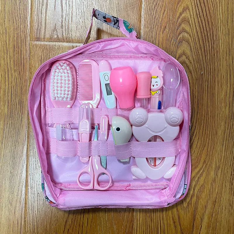 Pflegeset für Babys mit Thermometer, Bürste und Nagelschneider
