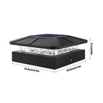 SOLARLUX Gartenpfostenleuchte 4x4 | Wasserdicht IP65 | 3 Lichtmodi
