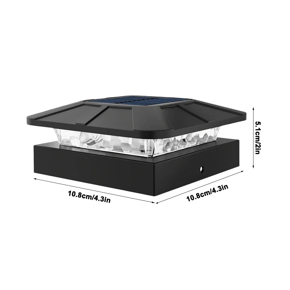SOLARLUX Gartenpfostenleuchte 4x4 | Wasserdicht IP65 | 3 Lichtmodi
