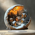 Beautiful Acrylic Christmas Figurines in Boho Style 23x20 cm