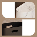 Stylish waste bin with an elegant marble look for kitchen & bathroom