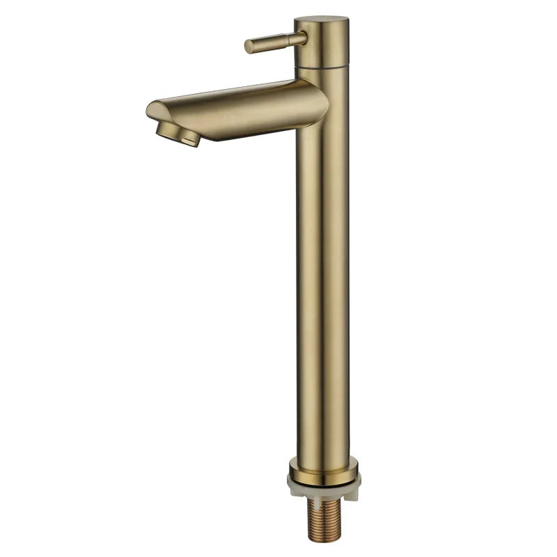 Klassischer Waschbecken Wasserhahn | Edelstahl | Einhebelmischer | Keramisches Ventil