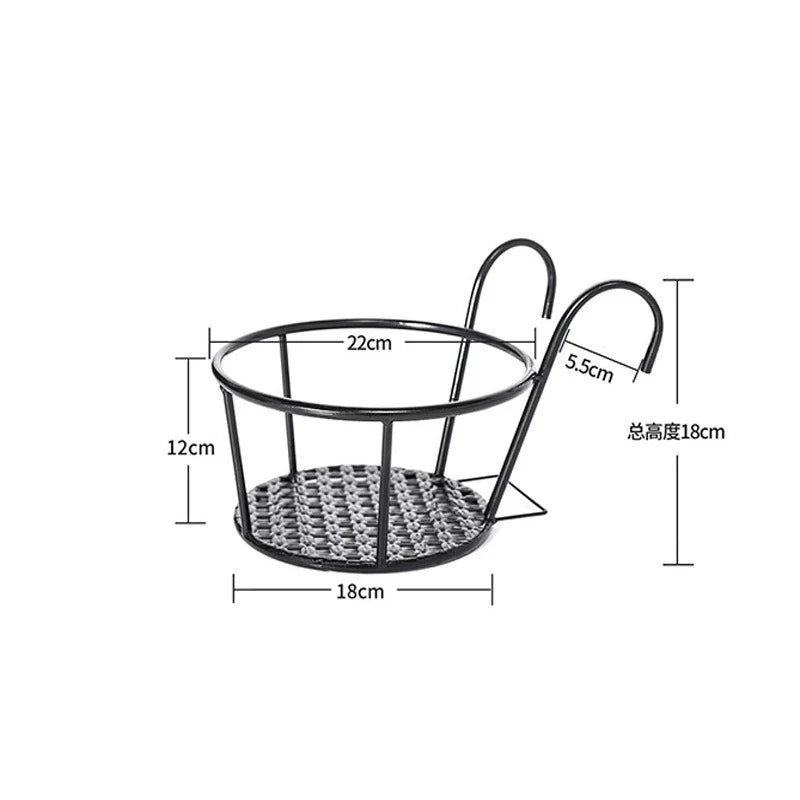 Praktische Blumentopf-Halterungen für den Balkon – 3er Set