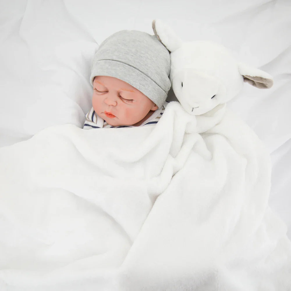 Flauschige Kuscheldecke für Babys mit niedlichem Hasen-Motiv