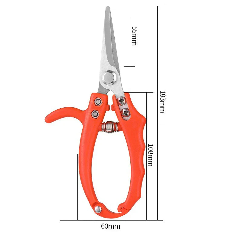 Precision Garden Shears for Bonsai and Fruit Trees with Non-Slip Handle