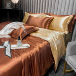 Elegant bedding set made from 100% pure silk for restful sleep