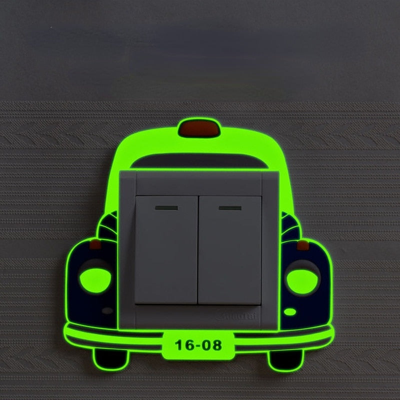 3D Leuchtende Cartoon Tier Lichtschalterabdeckung