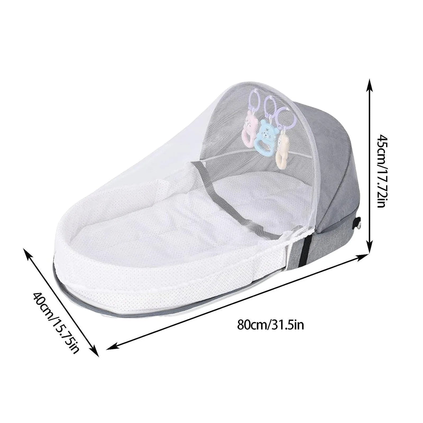 Tragbares Babybett mit Moskitonetz – Leicht und perfekt für unterwegs