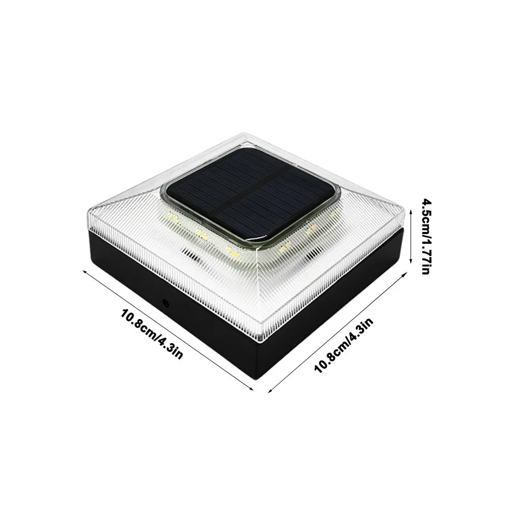 SOLARLUX Gartenpfostenleuchte 4x4 | Wasserdicht IP65 | 3 Lichtmodi