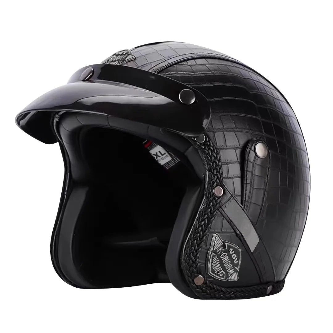 Retro Motorradhelm – Urban Cruiser – (Offenes Gesicht 3/4)