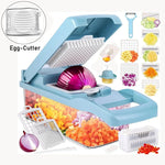 Küchenprofi | 12-in-1 Vegetable Chopper | 7 Stainless Steel Blades, Non-Slip & BPA-Free | For Versatile Vegetable Preparation