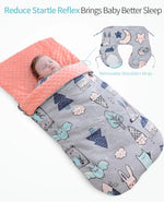 Schlafsack für Babys mit Kapuze – Minky-Decke für Neugeborene
