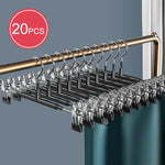 Stylish Stainless Steel Hanger with Flexible Clips