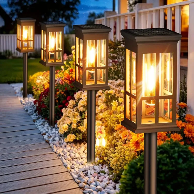 Solarleuchten im Laternenstil – 2er Set für den Garten