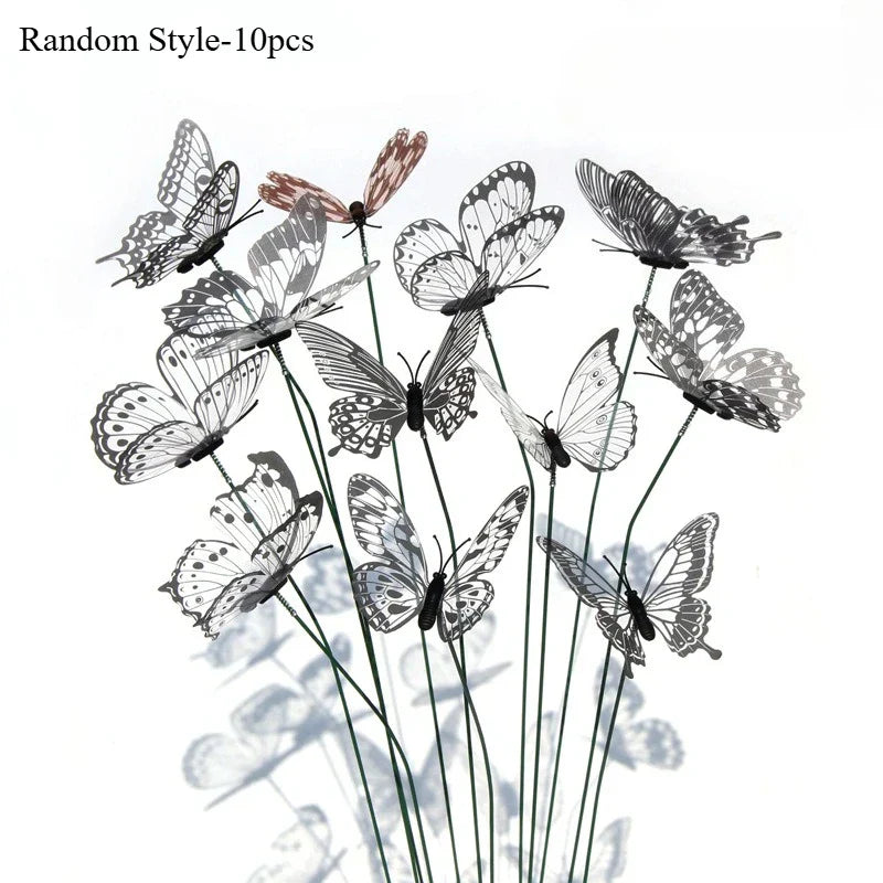 Vibrant Butterfly Garden Stakes Set – 10 Pieces for Your Decoration