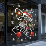 Weihnachtliche Fensteraufkleber für den Winter – Wiederverwendbare PVC-Dekoration mit Glockenmotiv