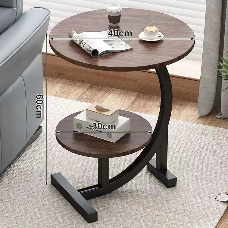 Elegant, Space-Saving Mini Side Table with Two Tiers