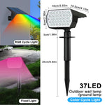 Farbige Solarleuchten für Ihren Garten | 37 RGB-LEDs | IP65