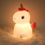 LumiEinhorn LED Night Light | Rechargeable & Touch Control | Magical Lighting for Children's Rooms