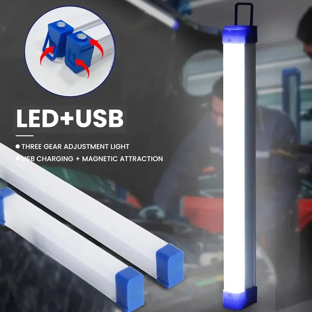 Wiederaufladbare LED-Röhrenlampe mit Magnetbefestigung