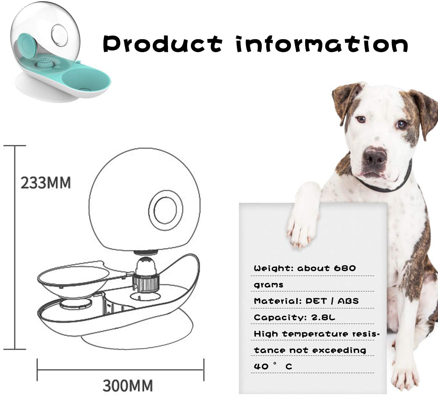 Automatischer Trinkbrunnen für Katzen und Hunde – Edelstahlbehälter