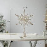 Festlicher Goldstern mit LED-Beleuchtung für den Weihnachtsbaum