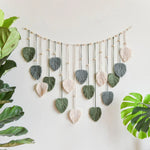 Makramee Wandbehang aus Blattdesign