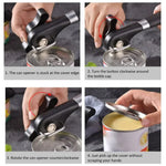 Safe can openers with ergonomic design for kitchen & camping