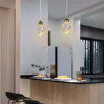 Elegante LED-Hängelampe mit facettiertem Kristallschirm