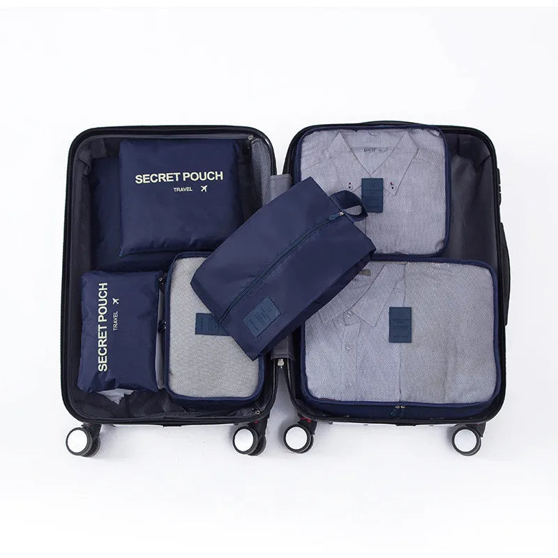 6-teiliges wasserdichtes Packwürfel-Set – idealer Kofferorganizer