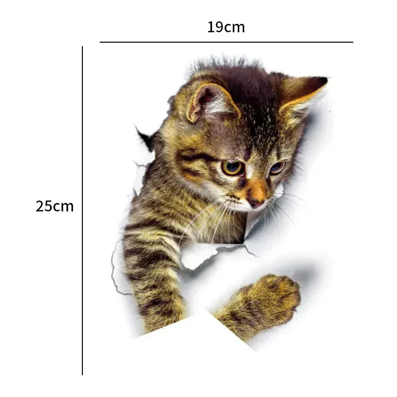 3D Katzenillusion für Ihre Toilette | PurrfectDesign