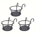 Praktische Blumentopf-Halterungen für den Balkon – 3er Set