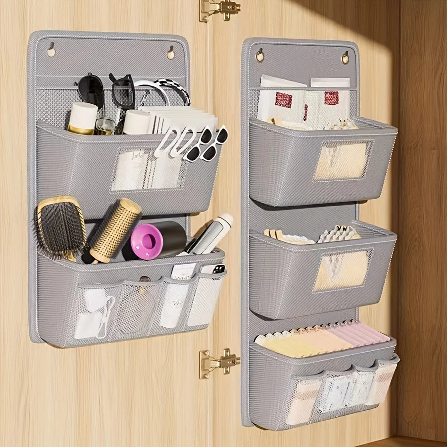 SmartSpace | Fabric Wall Organizer | With Clear Window & Hooks | Practical Compartments