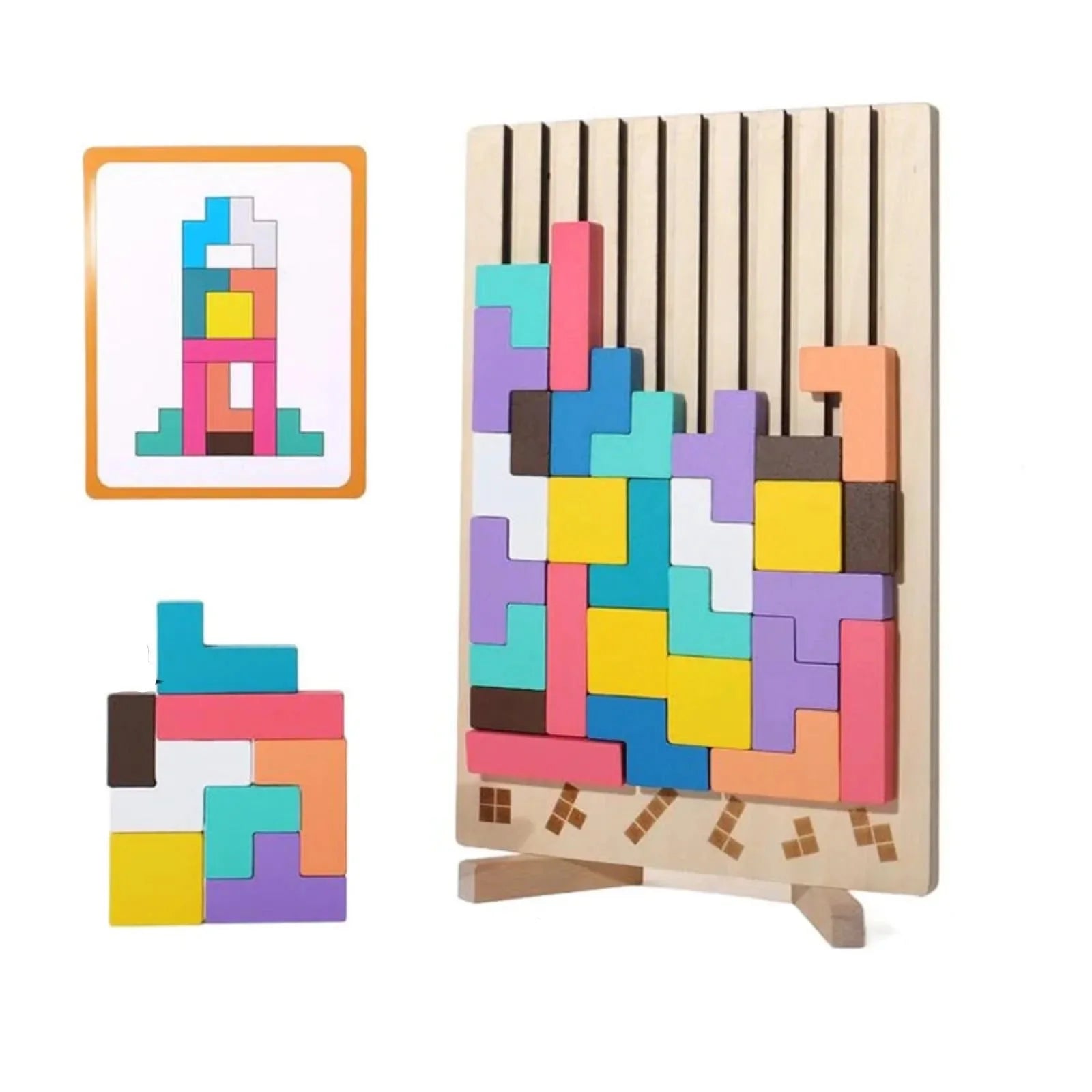 Familienfreundliches 3D Holzpuzzle für kreatives Spielen