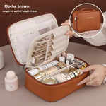 Elegant Cosmetic Bag | Spacious & Water-Repellent | Flexible Design | Faux Leather in Rose/Black