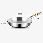 Edelstahl Bratpfanne für Gas- und Induktionsherde – Profi-Qualität