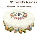 Festive Table Runner for Easter | Charming Bunny and Flower Patterns