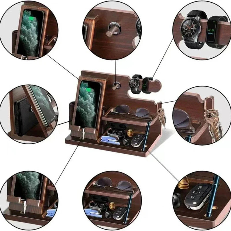 Stylish wooden organizer for your workspace
