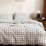 Stylish Plaid Duvet Cover Set – Breathable and Comfortable
