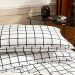 Stylish Plaid Duvet Cover Set – Breathable and Comfortable