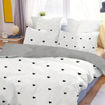 Romantic Bedding Set with Stylish Heart Motif