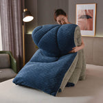 Cozy Sherpa Winter Blanket with Integrated Quilted Core