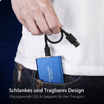 Tragbare SSD mit 128 GB – Schnelle USB 3.1 Verbindung