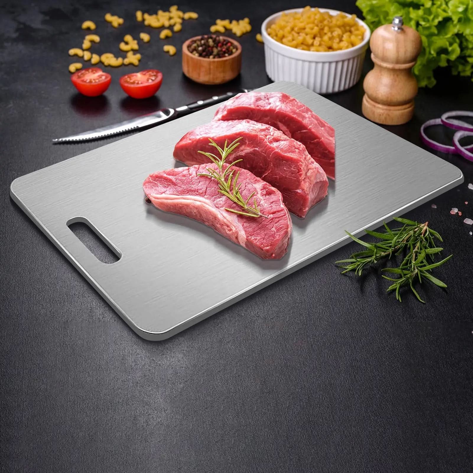 Premium Stainless Steel Cutting Board for Precise Cooking